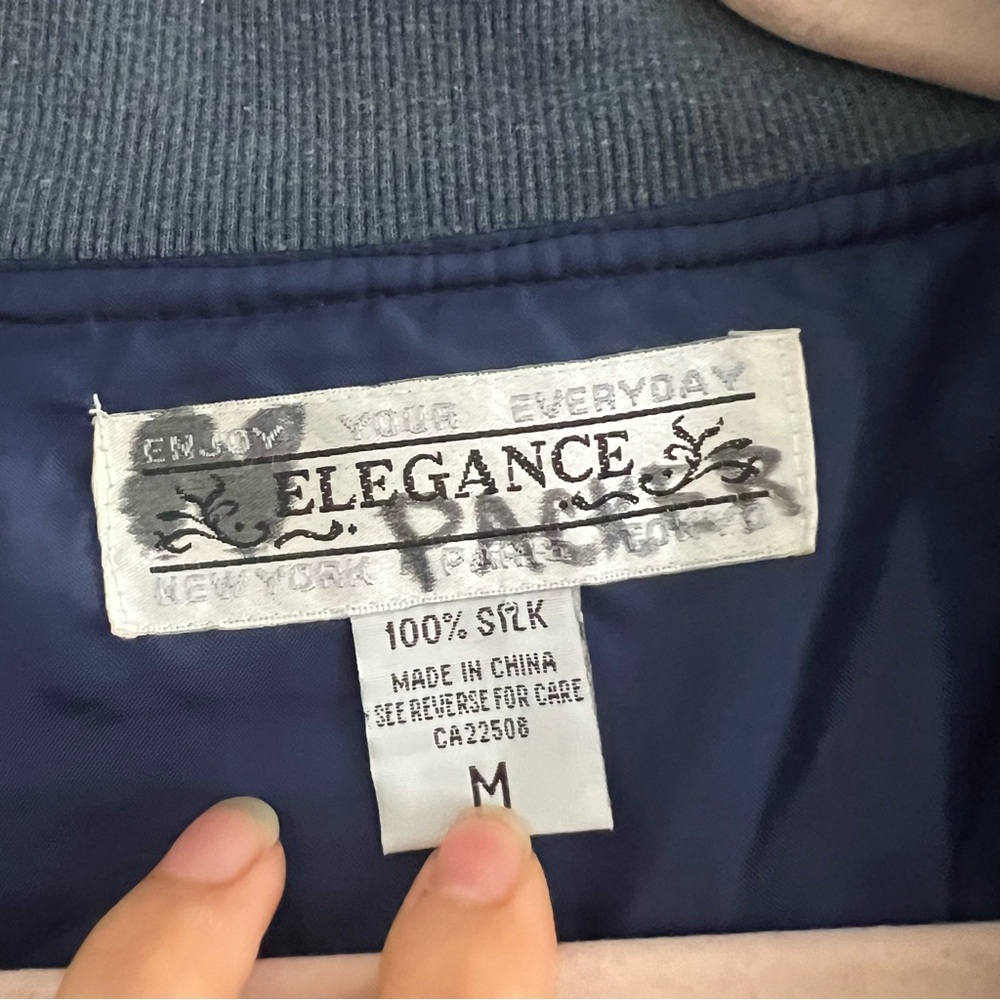 Vintage Patterned Silk Bomber Jacket - image 8